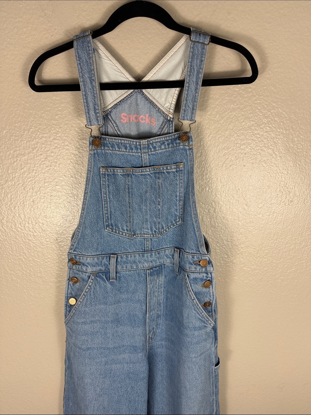 MOTHER Snacks The Sugar Cone Heel Overalls in All You Can Eat - Picture 6 of 10